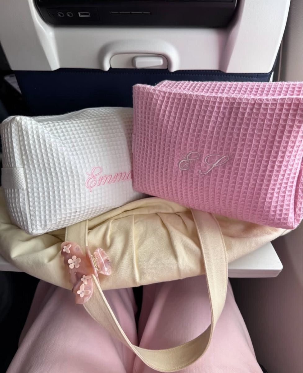 Embroidered Waffle Bag