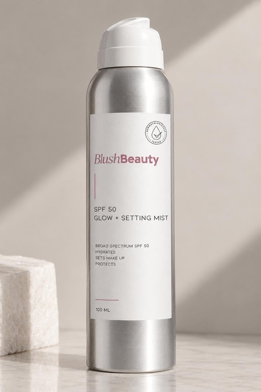 SPF 50 Glow + Setting Mist